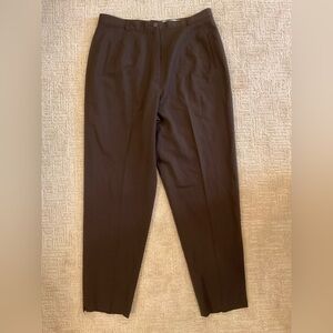 🤎 Vintage 80/90s Wool Blend Pleated Tapered Pants High Rise Chocolate Brown 32